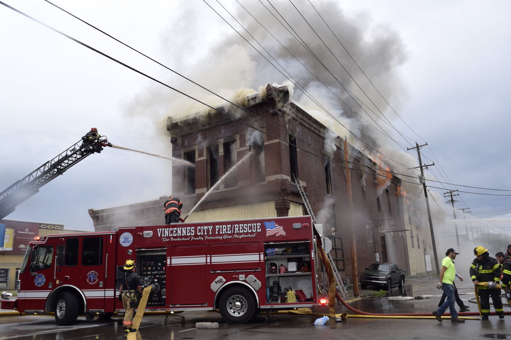 Fire at 10th and Main